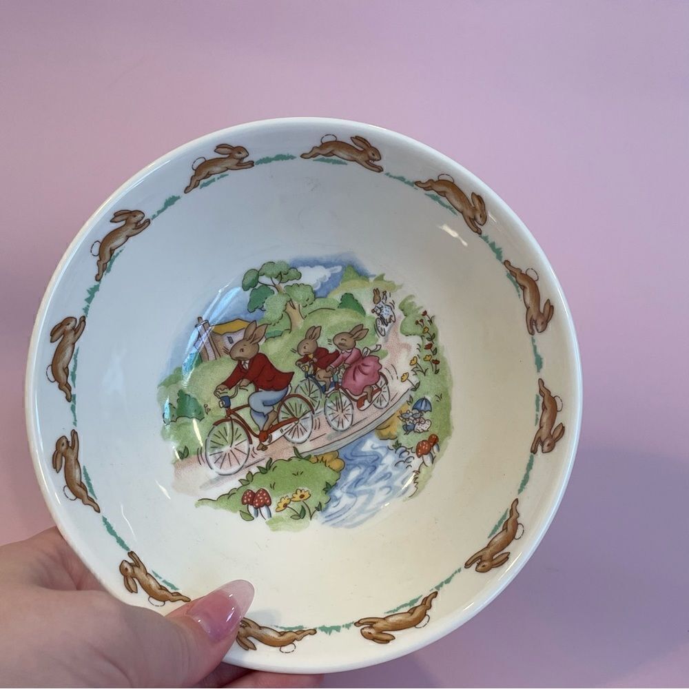 Royal Doulton Bunnykins Infant Set 2 Pieces Cereal Bowl and Mug 1994 China set - Picture 13 of 14